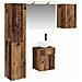 Set di Armadi da Bagno 5 pcs Legno antico 40 x 10,5 x 60,5 cm - Foto miniatura 1