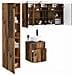 Set di Armadi da Bagno 5 pcs Legno antico 40 x 10,5 x 60,5 cm - Foto miniatura 2