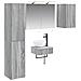 Set di mobili per il bagno 5 pcs Sonoma grigio - Foto miniatura 1