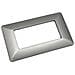 1 Placca Muro 4 Posti Moduli Argento Silver Opaco Compatibile Tipo Bticino Matix - Foto miniatura 1