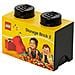 Box Mattoncino Contenitore Nero 2 Bottoni - Foto miniatura 1