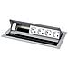 Cableport Standard 6-fold - Steckdosengehuse Fr Unterputzmontage - Spannungsversorgung X 4 - Silber, Ral 9006 - Foto miniatura 3