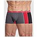 Boxer In Cotone Elasticizzato X3 Piombo Grigio / Rosso Chili / Nero - Foto miniatura 1