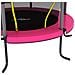 Trampolino con Rete di Sicurezza Rotondo 140x160 cm Rosa - Foto miniatura 4