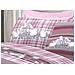 Completo Lenzuola Linea Pensieri Delicati 100% Cotone Disegno Pecorelle Matrimoniale Rosa - Foto miniatura 4