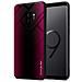 Custodia Compatibile Con Samsung Galaxy S9 Plus - Ottica A Strisce In Cremisi Rosa - Coperchio Protettivo In Vetro Temperato E Silicone Tpu - Foto miniatura 1