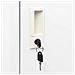 Armadio Porta Sella Bianco 53x53x105 Cm In Acciaio - Foto miniatura 3