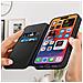 Custodia Iphone 14 Pro Max Portafoglio Funzione Supporto Video Nera - Foto miniatura 3