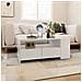 Tavolino Da Salotto Bianco 102x55x42 Cm Legno Legno Multistrato - Foto miniatura 4