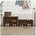 Scarpiera Rovere Marrone 150x35x45 Cm In Legno Multistrato - Foto miniatura 3
