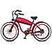 Outlaw - Rosso Metallico - 250w / 20ah - Vintage Chopper E-bike - Bicicletta Elettrica Cruiser Custom Fat Bike - Foto miniatura 2