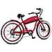 Outlaw - Rosso Metallico - 250w / 20ah - Vintage Chopper E-bike - Bicicletta Elettrica Cruiser Custom Fat Bike - Foto miniatura 4
