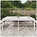Tavolo Da Giardino Bianco 203,5x100x76cm Legno Massello Di Pino - Foto miniatura 3