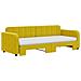 Divano Letto Estraibile Con Materassi Giallo 80x200 Cm Velluto - Foto miniatura 7