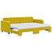 Divano Letto Estraibile Con Materassi Giallo 80x200 Cm Velluto - Foto miniatura 1