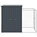 Casetta Cani con Corsa Antracite 165x251x181 cm Acciaio Zincato - Foto miniatura 3