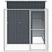 Casetta Cani con Corsa Antracite 165x251x181 cm Acciaio Zincato - Foto miniatura 2