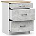 Mobile cucina modulare con piano di lavoro OLIWIA, 3 cassetti, 60x46x85 cm, Colore Bianco e Grigio Cemento - Foto miniatura 2