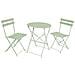 Set di Mobili da Balcone ORION Tavolo rotondo e 2 Sedie nel Fresco Verde - Foto miniatura 1