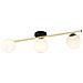 Lampada A Soffitto Splendi - Nero, Oro, Bianco - Acciaio Verniciato A Polvere, Vetro - 80x20x29 Cm - Foto miniatura 2