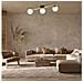 Lampada A Soffitto Splendi - Nero, Oro, Bianco - Acciaio Verniciato A Polvere, Vetro - 80x20x29 Cm - Foto miniatura 4