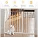 Cancelletto Di Sicurezza Per Cani In Acciaio E Abs, Estensibile 75-115cm Per Scale E Porte, Bianco - Foto miniatura 3