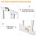 Cancelletto Di Sicurezza Per Cani In Acciaio E Abs, Estensibile 75-115cm Per Scale E Porte, Bianco - Foto miniatura 4