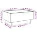 Tavolino Salotto Con Led Rovere Fumo 70x50x30 Cm Multistrato - Foto miniatura 3
