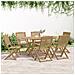 Sedie Giardino Pieghevoli 6 pz 54,5x58x90cm Massello Acacia - Foto miniatura 4