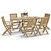 Sedie Giardino Pieghevoli 6 pz 54,5x58x90cm Massello Acacia - Foto miniatura 6