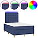 Letto a Molle con Materasso e LED Blu 120x190 cm in Tessuto - Foto miniatura 1