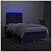 Letto a Molle con Materasso e LED Blu 120x190 cm in Tessuto - Foto miniatura 10