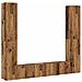 Mobili Tv A Parete 6 Pz Legno Vecchio Legno Multistrato - Foto miniatura 2
