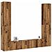 Mobili Tv A Parete 6 Pz Legno Vecchio Legno Multistrato - Foto miniatura 1