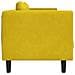Divano A 3 Posti Con Cuscini Giallo In Velluto - Foto miniatura 4