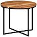 Tavolino Salotto 55x55x45cm In Legno Massello Di Acacia E Ferro - Foto miniatura 8