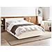 Letto Contenitore Bouclé Orbey 140 X 200 Cm Bianco Sporco - Foto miniatura 1