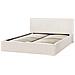 Letto Contenitore Bouclé Orbey 140 X 200 Cm Bianco Sporco - Foto miniatura 5