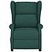 Poltrona Ad Ala Reclinabile Elettrica Verde Scuro In Tessuto - Foto miniatura 3
