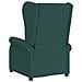 Poltrona Ad Ala Reclinabile Elettrica Verde Scuro In Tessuto - Foto miniatura 5