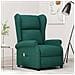 Poltrona Ad Ala Reclinabile Elettrica Verde Scuro In Tessuto - Foto miniatura 8