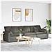 Divano Modulare con Cuscini Grigio Chiaro - Foto miniatura 2