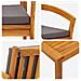 Set Bistro da 5 pezzi con cuscini - Legno massello di acacia - Foto miniatura 7