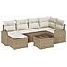 Set di 7 Pezzi Divano da Giardino con Cuscini Brown Polyrattan - Foto miniatura 1