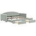 Divano Letto Estraibile Cassetti Grigio Chiaro 90x190cm Velluto - Foto miniatura 1