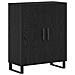 Highboard  in quercia nera 69.5x34x180 cm in legno ingegnerizzato, Sideboard  in quercia nera 69.5x34x90 cm in legno ingegnerizzato, Armadio a muro appeso  in quercia nera 69.5 x 32.5 x 90 cm - Foto miniatura 3