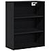 Highboard  in quercia nera 69.5x34x180 cm in legno ingegnerizzato, Sideboard  in quercia nera 69.5x34x90 cm in legno ingegnerizzato, Armadio a muro appeso  in quercia nera 69.5 x 32.5 x 90 cm - Foto miniatura 4
