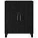 Highboard  in quercia nera 69.5x34x180 cm in legno ingegnerizzato, Sideboard  in quercia nera 69.5x34x90 cm in legno ingegnerizzato, Armadio a muro appeso  in quercia nera 69.5 x 32.5 x 90 cm - Foto miniatura 5