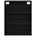 Highboard  in quercia nera 69.5x34x180 cm in legno ingegnerizzato, Sideboard  in quercia nera 69.5x34x90 cm in legno ingegnerizzato, Armadio a muro appeso  in quercia nera 69.5 x 32.5 x 90 cm - Foto miniatura 6