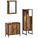 Set di mobili per bagno a 3 pezzi in legno recuperato - Foto miniatura 1
